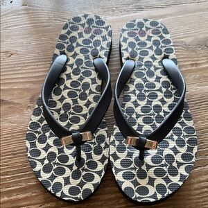 Coach Black rubber flip flop Sandals